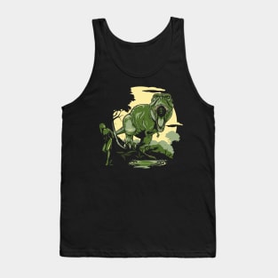 Tyrannosaurus Rex Chasing Tank Top